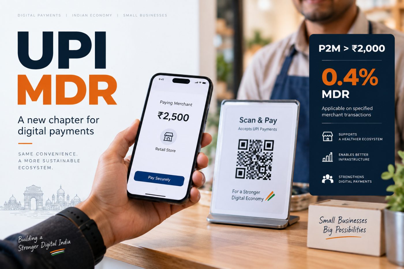 Is Free UPI Ending? Who Really Pays NPCI’s New 0.4% MDR Charge